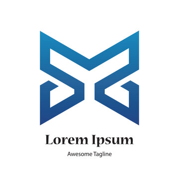 sms or xms or x letter creative initial logo design icon