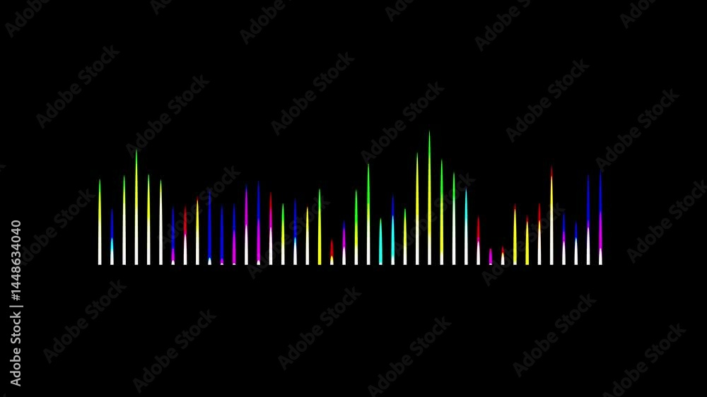 Poster abstract sound wave background.audio sound wave animation on black background.sound wave animation i