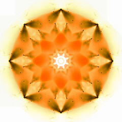 Abstract pattern, multi-colored kaleidoscope from photos stage light and smoke on stage, lighting and spotlights