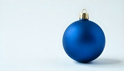 blue christmas ball, isolated on white background