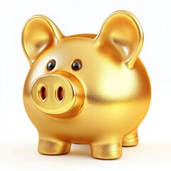 A Luxurious Golden Piggy Bank: Symbol of Wealth and Savings