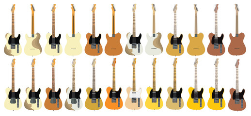 Naklejka premium Famous American Icon 50s Electric Guitars