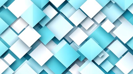 Obraz premium Abstract Blue and White Square Geometric Pattern Background