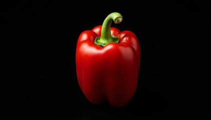 Close-up image of pepper on black background