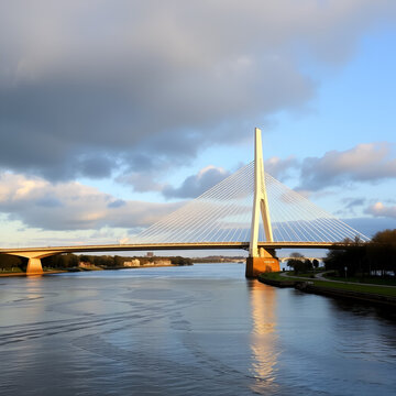 The Mersey Gateway Bridge is a toll bridge between Runcorn and Widnes in Cheshire, England, which spans the River Mersey and the Manchester Ship Canal.