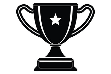 trophy icon silhouette with Transparent Background.