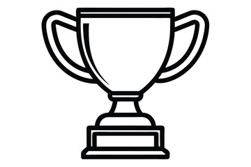 trophy icon silhouette with Transparent Background.