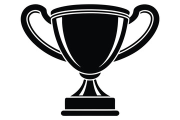 trophy icon silhouette with Transparent Background.