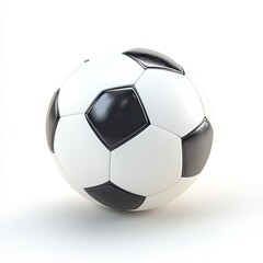 Fototapeta premium Classic Soccer Ball with Studio Shot, White Background, and Sport.