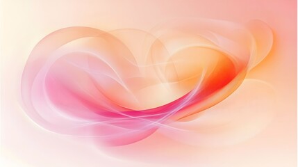 Abstract Pink Orange Swirls Flowing Background