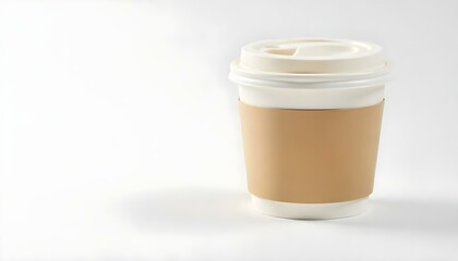 paper coffee cup isolated on white background