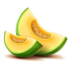 Juicy Honeydew Melon Slices with Summer Refreshment.