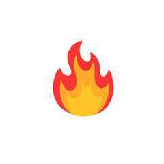 Fire emoji flames icon in cartoon style