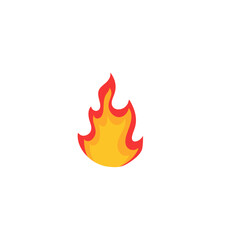 Fire emoji flames icon in cartoon style