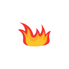 Fire emoji flames icon in cartoon style
