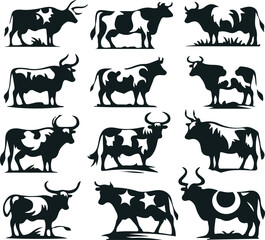 Cow vector silhouette