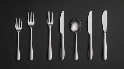 Fork, knife, spoon vector icons, menu logo, restaurant cutlery
