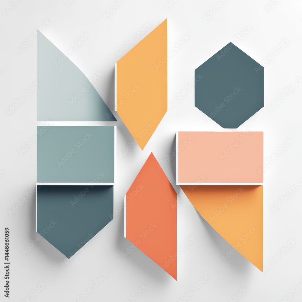 Poster 3d rendering. modern background for design.
