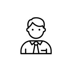 Fototapeta premium Businessman in a suit smiling in a minimalistic style 