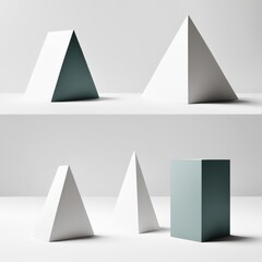 blank triangle mockup template