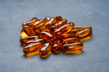 Dietary supplement containing omega 3 fish oil capsules	