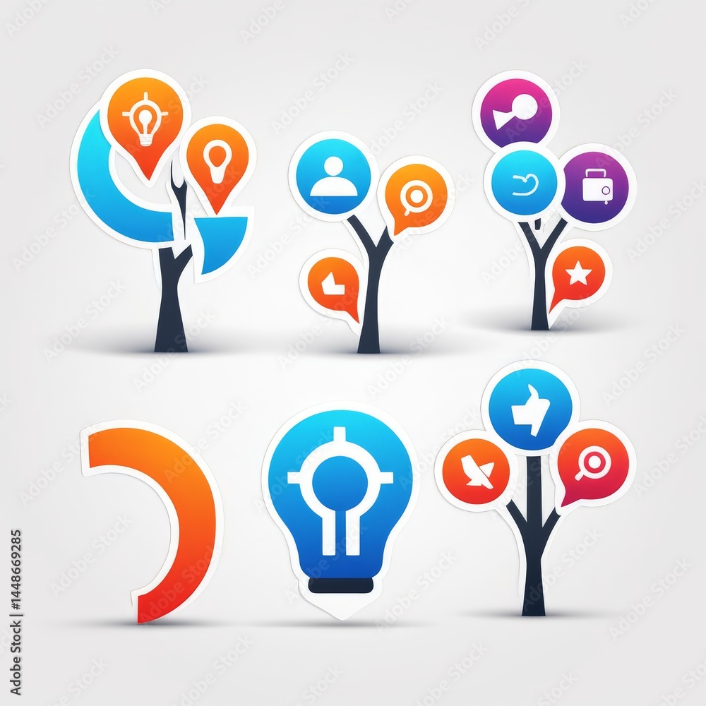 Poster set location with world map pin and icon. vector.