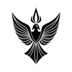 abstract holy spirit in red and gold