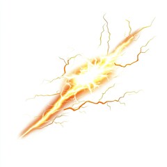 Fiery Lightning Bolt Explosion with Energy Burst, and Power.