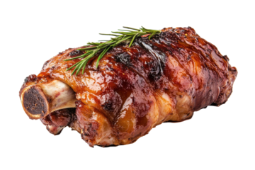 Isolated Roasted Pork Hock