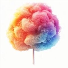 Rainbow Cotton Candy Burst  Sweet Treat Delight.