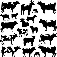 Cow vector silhouette