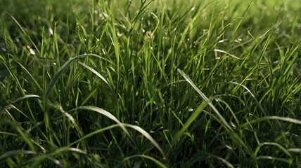 Obraz premium Lush Green Grass in Natural Sunlight