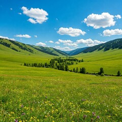 alpine meadow in the alps