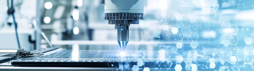 Precision Laser Cutting Machine on Modern Industrial Workspace