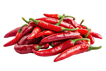 Isolated Pile of Red Chili Peppers