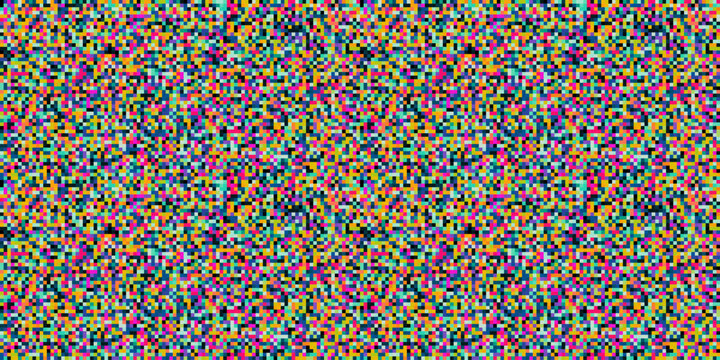 Colorful vhs glitch pixel pattern with vibrant digital noise effect, inspired by retro tech and distorted TV screen aesthetics.