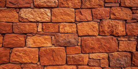 Obraz premium Rustic red-brown brick stone wall texture background