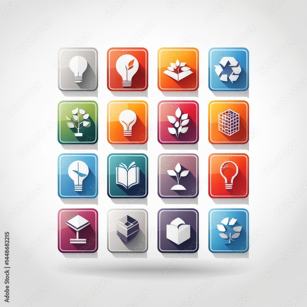Aufkleber set of colorful 3d abstract design elements. vector illustration.