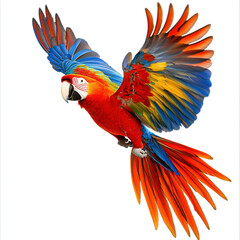 Fototapeta premium macaw parrot isolated on white