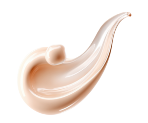 Creamy texture swirl for skincare product design or marketing, cut out