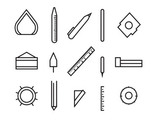 Elegant Line Art Ruler with Clean, Simple, and Clear Features