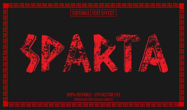 sparta editable text effect