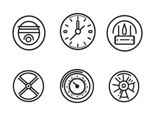 Elegant Line Drawing of a Thermostat for Smart Home