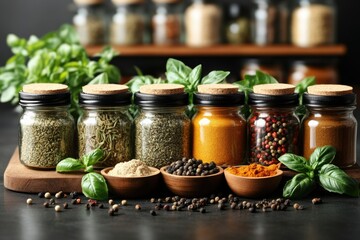 Exploring culinary spices and herbs kitchen food modern flavorful cooking