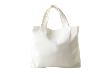 Isolated White Canvas Tote Bag Full