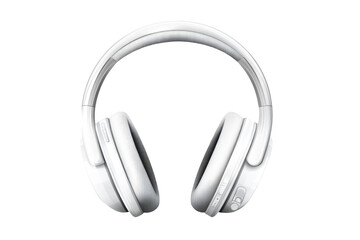 Isolated White Fabric Headphones