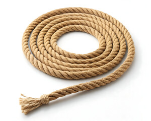 coiled rope natural fibers light brown twisted circular shape tidy
