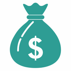 bag with dollar sign icon. money bag icon. dollar bag symbol. e commerce icon. dollar bag icon for app, ui and website.
