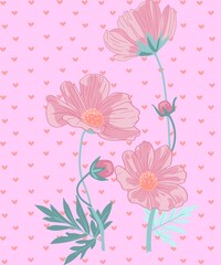 Elegant and artistic floral vector illustrations featuring a variety of hand-drawn and digitally...