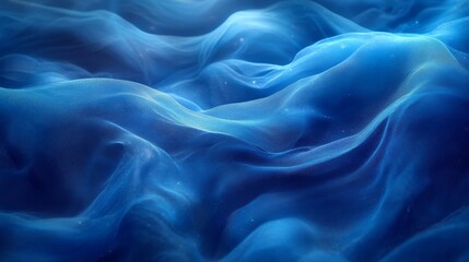 Fototapeta premium A calming visual of blue fabric gently fluttering in a peaceful